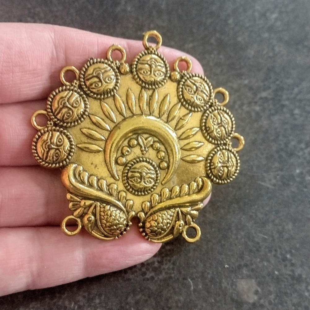 Not For Sale Tibetan Gold Plated Connector Pendant - Picture 2 of 3